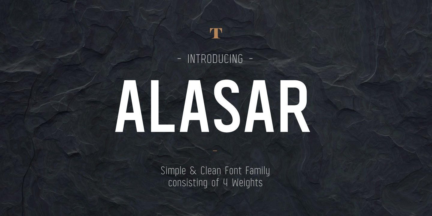 Ejemplo de fuente Alasar Bold